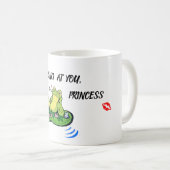 バレンタインデーおもしろいラブキスカエル コーヒーマグカップ (正面右)