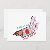 バレンタインデーおもしろいラブプンロヴェコア美学 ポストカード (正面/裏面)