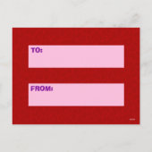 バレンタインデーおもしろいラプター恐竜プンキッズ シーズンポストカード (裏面)