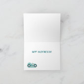 バレンタインデーおもしろいレース車をテーマにしたカード サンキューカード (内部)