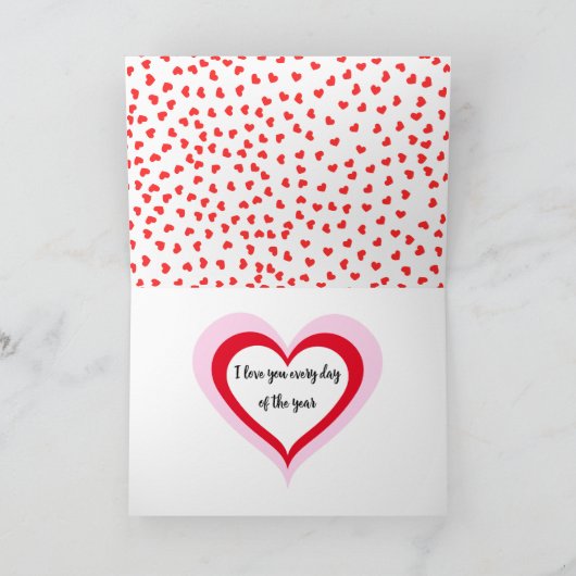 バレンタインデーおもしろいロマンチックハート引用文 シーズンカード (内部)