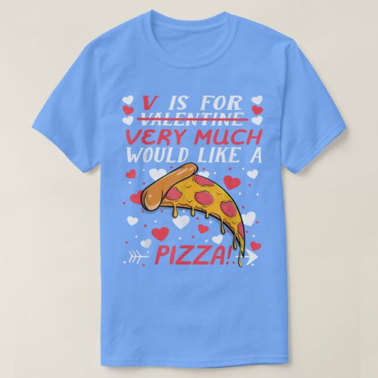 バレンタインデーおもしろいVは非常に多くの人々のためである Tシャツ (デザイン正面)