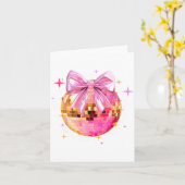 バレンタインデーおもしろハートコメディーディスコボールギフト カード (黄色い花)