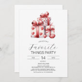 バレンタインデーお気に入りのズ招待状ガレンティン 招待状 (正面/裏面)