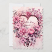 バレンタインデーお祝いフローラハートリース (正面)