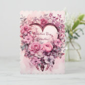 バレンタインデーお祝いフローラハートリース (スタンド正面)