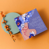 バレンタインデーお祝いモダンガーリーフローラ 招待状