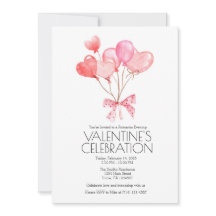 バレンタインデーお祝い招待状5x7招待状