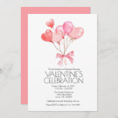 バレンタインデーお祝い招待状5x7招待状 招待状 (正面/裏面)