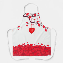 バレンタインデーお祝い・オブ・ラブ エプロン
