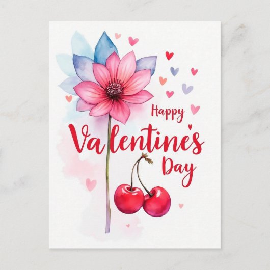 バレンタインデーお祝い・オブ・ラブ ポストカード (正面)