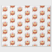 バレンタインデーお祝い・オブ・ラブ ラッピングペーパー (フラット)