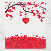 バレンタインデーお祝い・オブ・ラブ ワインラベル (シングルラベル)