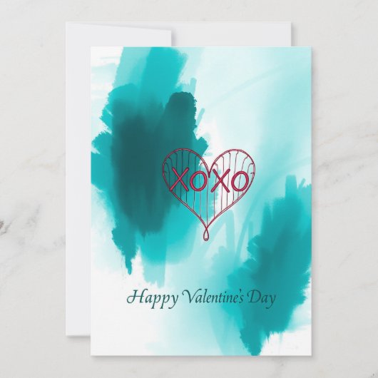 バレンタインデーお祝い・オブ・ラブ 招待状 (正面)