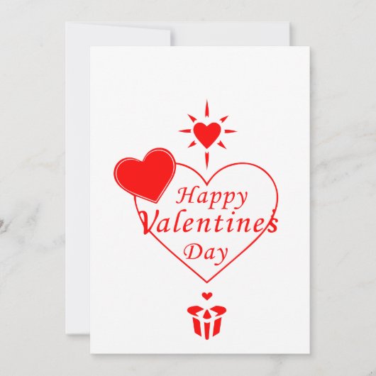 バレンタインデーお祝い・オブ・ラブ 招待状 (正面)