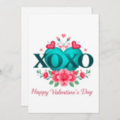 バレンタインデーお祝い・オブ・ラブ 招待状 (正面/裏面)