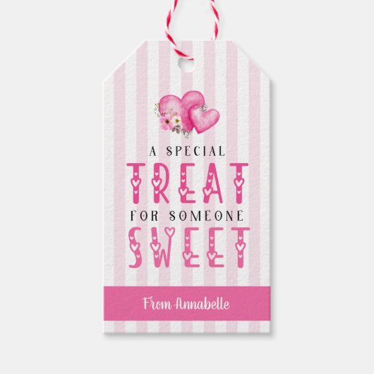 バレンタインデーお菓子の教室のお気に入りギフトラベル ギフトタグ (正面)