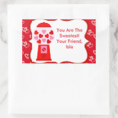 バレンタインデーお菓子グンボールのステッカーキッズ 長方形シール (バッグ)