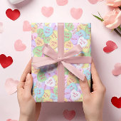バレンタインデーお菓子ハートかわいい柄 ラッピングペーパー