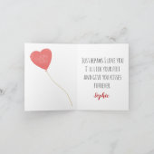 バレンタインデーからのシーズー(犬)津ハートバルーン シーズンカード (内部)