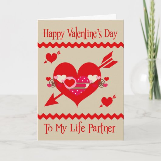 バレンタインデーからライフパートナーへのあいさつカード シーズンカード (正面)