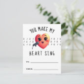 バレンタインデーから あなたの存在が私の心を歌う歓びにさせてくれる シーズンカード (スタンド正面)