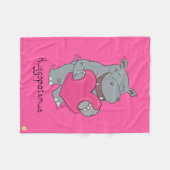 バレンタインデーかわいいお子様 フリースブランケット (正面(横))