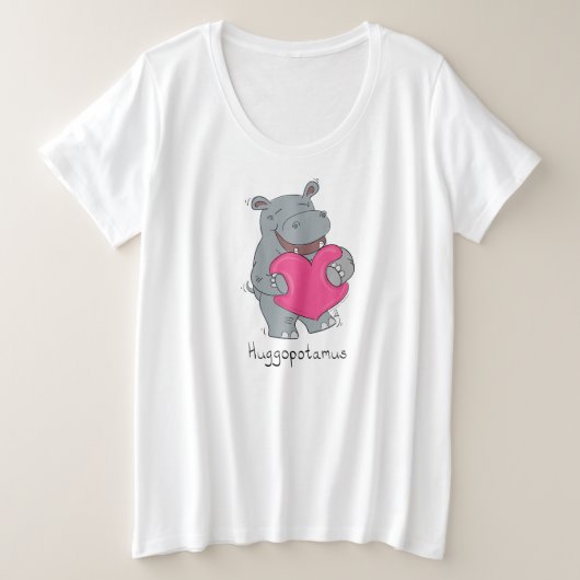 バレンタインデーかわいいお子様 プラスサイズTシャツ (デザイン正面)