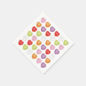 バレンタインデーかわいいお洒落ハート飴 スタンダードカクテルナプキン (角)