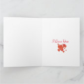 バレンタインデーかわいいウサギのはがき カード (内部)
