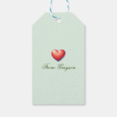 バレンタインデーかわいいウサギ愛バルーンレター ギフトタグ (裏面)