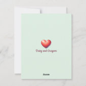 バレンタインデーかわいいウサギ愛バルーンレター シーズンカード (裏面)