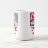 バレンタインデーかわいいカップル写真ラブハート コーヒーマグカップ (中央)