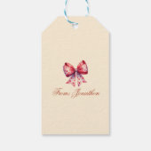 バレンタインデーかわいいキリン愛ボバ ギフトタグ (裏面)