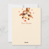 バレンタインデーかわいいキリン愛ボバ シーズンカード (裏面)