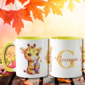 バレンタインデーかわいいキリン愛ボバ マグカップ