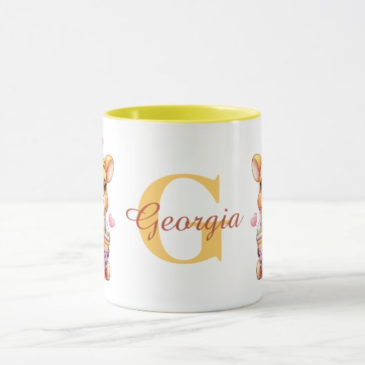 バレンタインデーかわいいキリン愛ボバ マグカップ (中央)