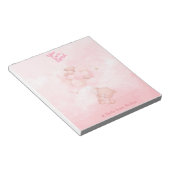 バレンタインデーかわいいテディベアとピンクバルーン ノートパッド (アングル)