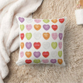 バレンタインデーかわいいハートキャンディことわざ クッション (ブランケット)