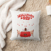 バレンタインデーかわいいハートスイーツテディベア クッション (ブランケット)