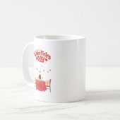 バレンタインデーかわいいハートスイーツテディベア コーヒーマグカップ (正面左)