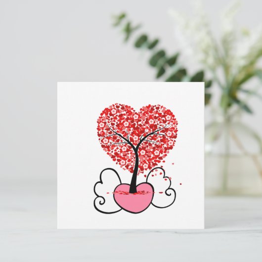 バレンタインデーかわいいバレンタインデーの贈り物。 サンキューカード (スタンド正面)