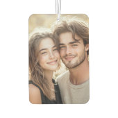 バレンタインデーかわいいパンダ持ちハート名写真 カーエアーフレッシュナー (裏面)