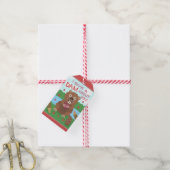 バレンタインデーかわいいビーバーア与えダムプンおもしろい ギフトタグ (より糸付き)