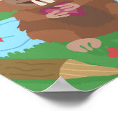 バレンタインデーかわいいビーバーア与えダムプンおもしろい ポスター (角)