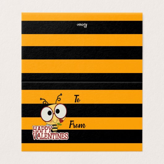 バレンタインデーかわいいビーパーソナライズされた (外部フラット)