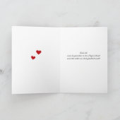 バレンタインデーかわいいフクロムホリデーカード シーズンカード (内部)