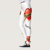 バレンタインデーかわいいレギンス名前をカスタムする女子 レギンス (左)