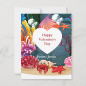 バレンタインデーかわいい人魚フレンドに名前を追加 シーズンカード (裏面)