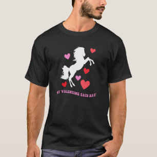 バレンタインデーかわいい動物の女性と少女 Tシャツ